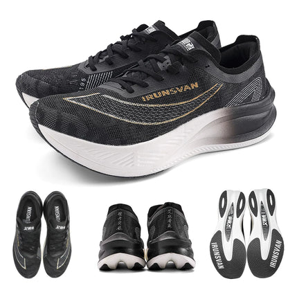 Chaussures de course à pied IRUNSVAN Original Carbon Plate Marathon pour homme : chaussures de sport professionnelles, stables, amortissantes, ultra-légères et à bon rebond