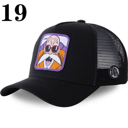 Dragon Ball DRAGONBALL Mesh Cap Cartoon Mesh Cap Men And Women Baseball Cap Fashion Patch Trucker Cap