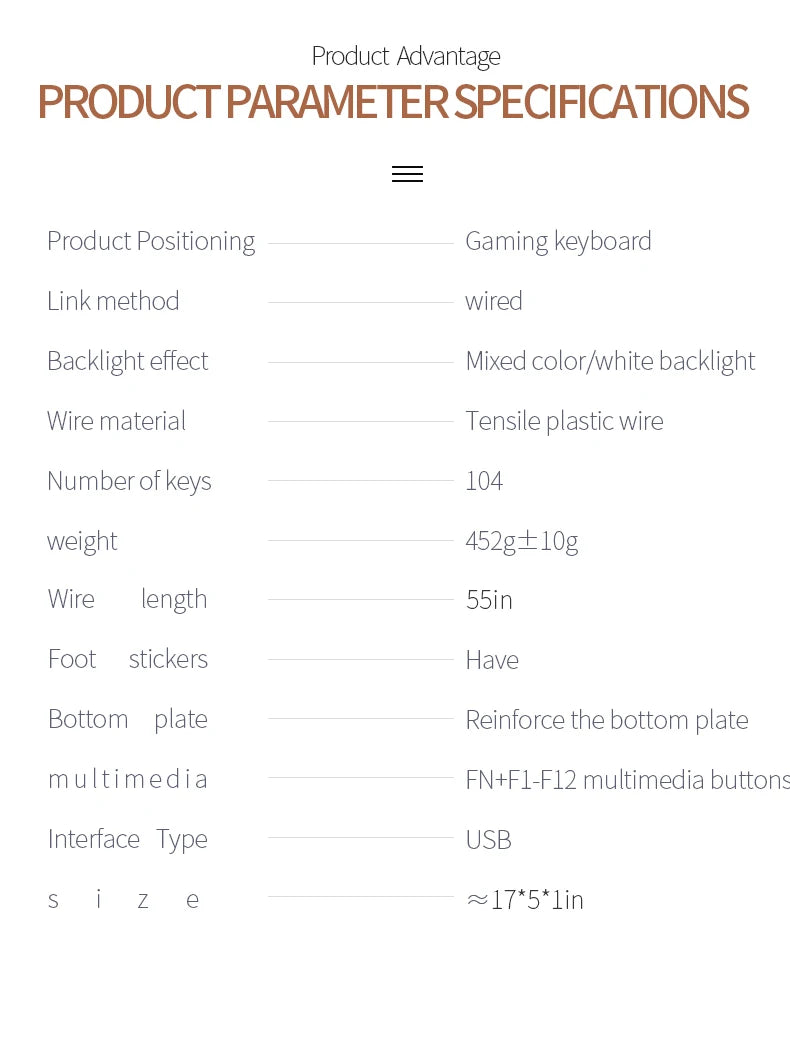 YINDIAO K500 Wired Gaming Keyboard for Laptop Desktops PC Computer Office Accessories Low Profile Gamer Keyboards with Numpad