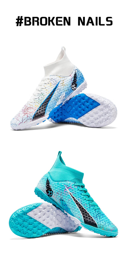 Chaussures de football pour hommes, chaussures de foot pour enfants, crampons de football professionnels pour femmes, chaussures antidérapantes TF/FG, chaussures de sport d'extérieur pour le football