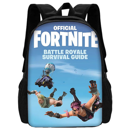 Mochila Escolar Infantil com Mala de Ombro e Estojos para Lápis, Malas Escolares com Design Hot Game-F-FortniteS para Rapazes e Raparigas, Melhor Presente