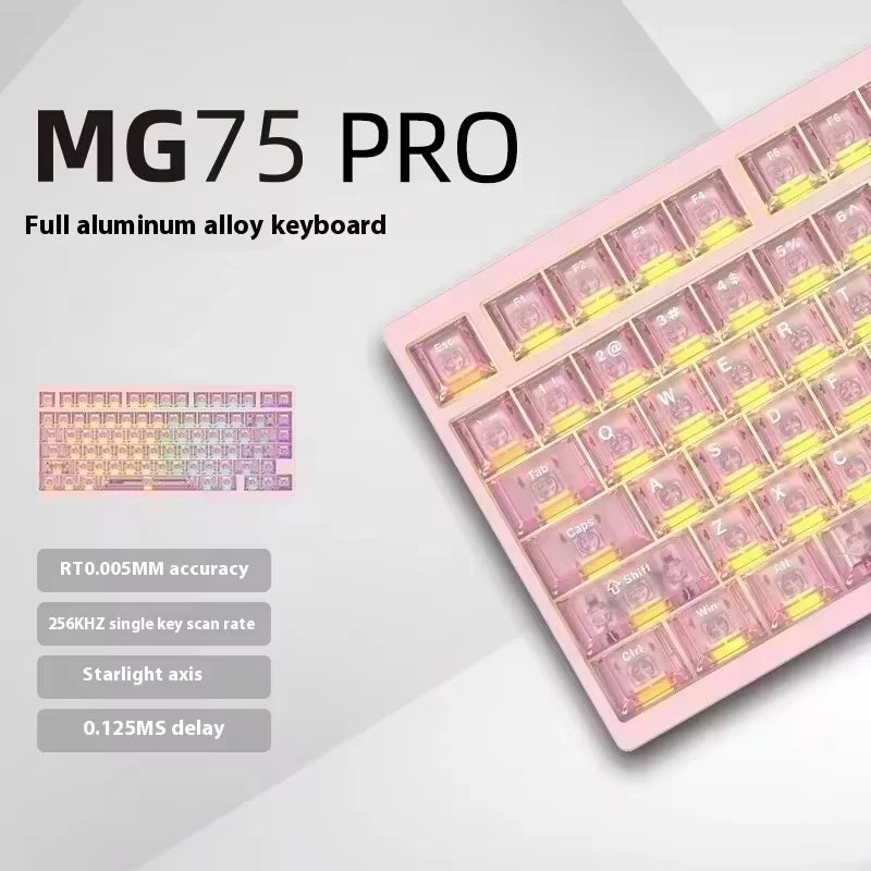 IROK MG75 PRO Mechanical Keyboard Magnetic Switch Aluminum RGB Hot Swap RT0.005 Quick Dismantling Structure Customized Pc Gifts