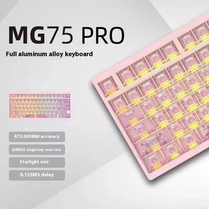 IROK MG75 PRO Mechanical Keyboard Magnetic Switch Aluminum RGB Hot Swap RT0.005 Quick Dismantling Structure Customized Pc Gifts