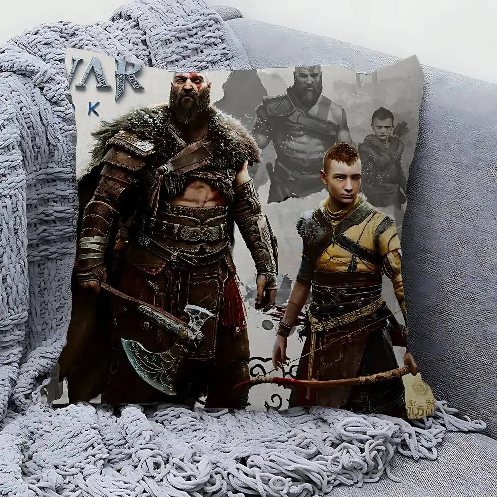 God Of War Video Game Pillow Gift Home Office Decoration Pillow Bedroom Sofa Car Cushion CoverPillow Case
