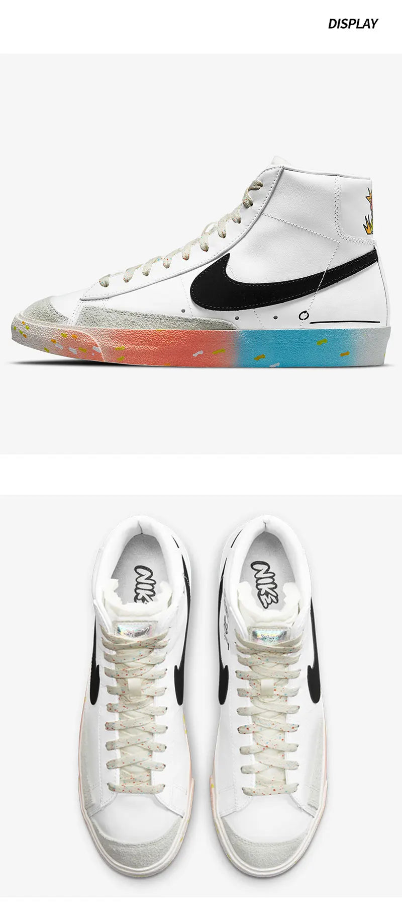 Oryginalne sezonowe unisexowe trampki Nike Blazer Mid High-Top DJ4278-101