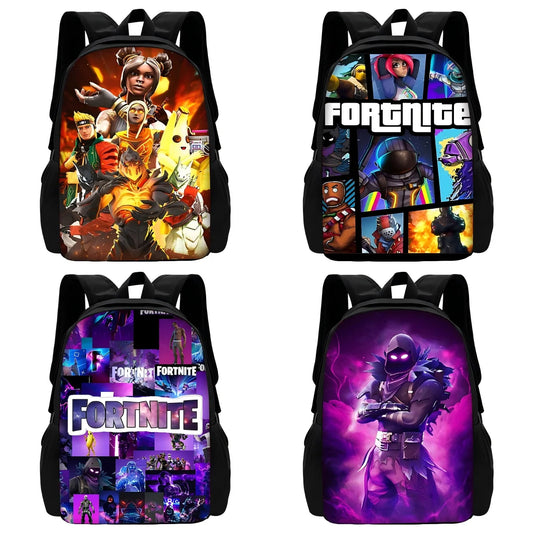 Mochilas Escolares FortniteS Hot Game para Crianças, Rapazes e Raparigas, Presente de Aniversário para Estudantes, Unissexo, Duráveis, para Escola e Campismo