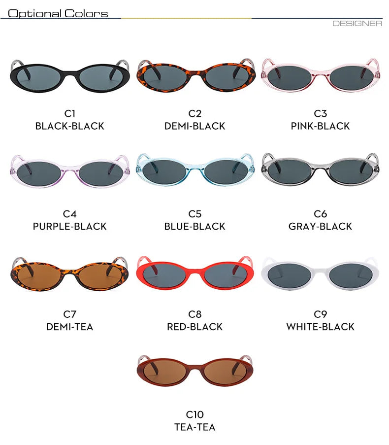 Malé oválné sluneční brýle pro ženy a muže, trendy, vintage, hip hop, kočičí oči, dámské, leopardí, černé, punkové, UV400, Oculos