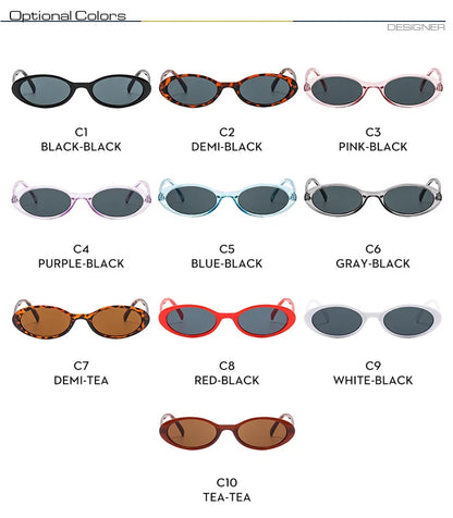 Malé oválné sluneční brýle pro ženy a muže, trendy, vintage, hip hop, kočičí oči, dámské, leopardí, černé, punkové, UV400, Oculos