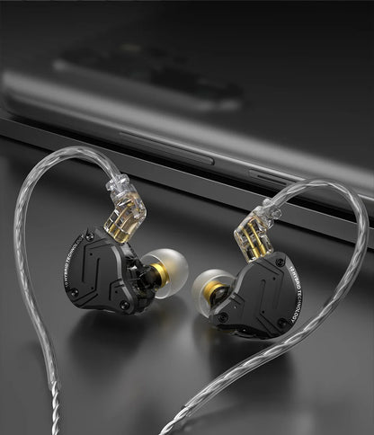 KZ ZS10 PRO X HiFi Hybrid Driver Earphones Metal In-Ear Monitor Headphones with Bass, Detachable Cable, Noise Isolation, and Microphone