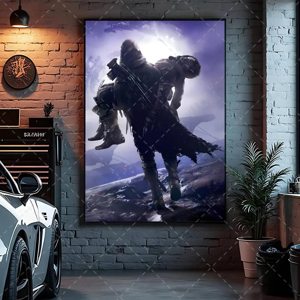 Game Destiny 2 Poster Art With Prints Home Bedroom Living Room Decoration Gift