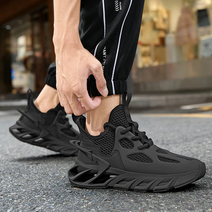 Chaussures de sport pour homme - Nouvelles chaussures de course d'extérieur en mesh respirant, haute élasticité - Chaussures de tennis de sport tendance et confortables pour l'été