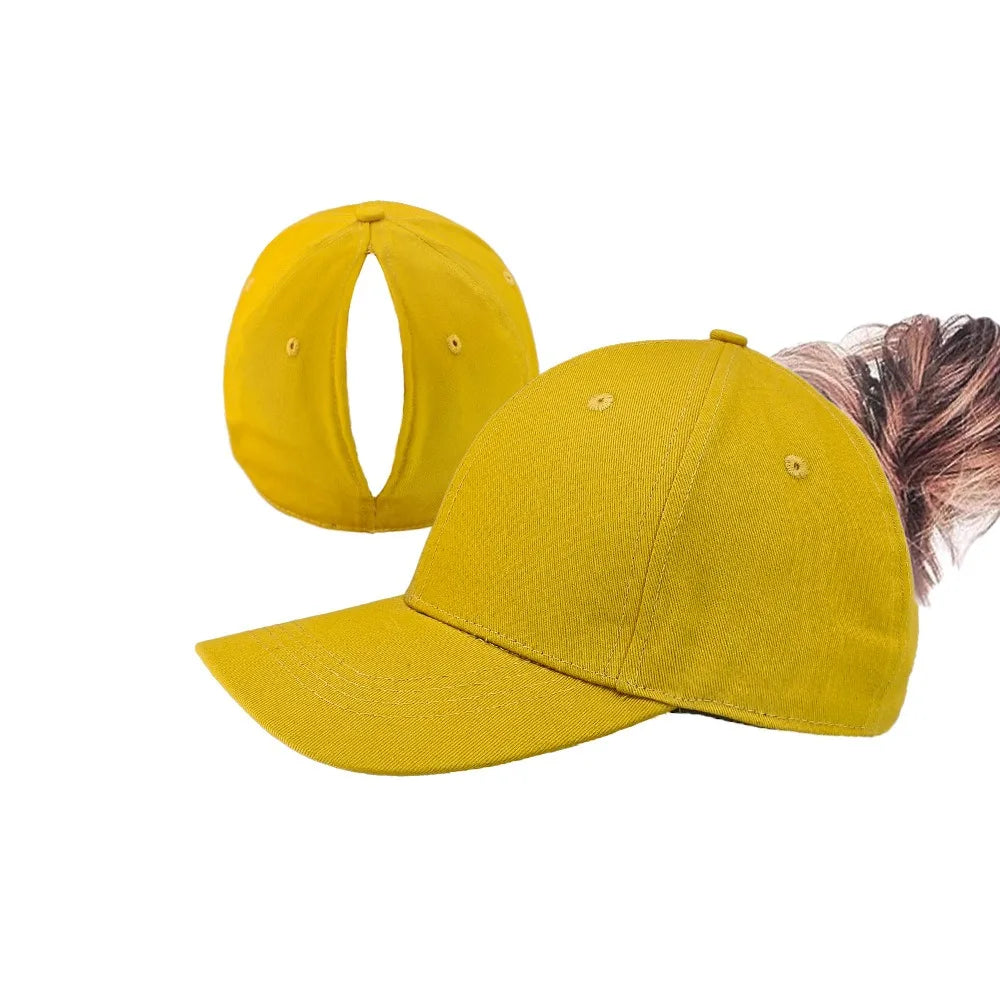 TikTok Heat Magnetic Ponytail Caps For Women Sport Wear Breathable Cotton Adjustable Baseball Hat
