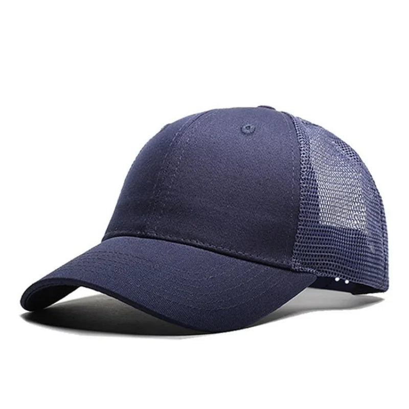 Baseballkasket til mænd og kvinder, sommer, udendørs, camouflage, solhat, åndbar mesh-kasket, ensfarvet, snapback, casquette, benfarvet, til mænd