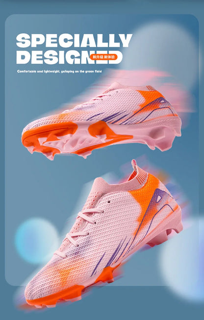 Professional Men's Outdoor FG Bottomed Football Shoes Adult Durable Comfortable Training Shoes Teenagers Non Slip Soccer Shoes