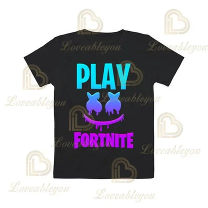Boys Girls Cartoon T-shirt Fortnite Tshirt Battle Royale 3D 3 To 14 Years Victory Royale Game Kids Tops Teen Clothes