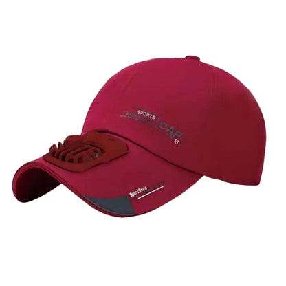 Casquette avec ventilateur Ventilateur de refroidissement USB d'été Casquette de baseball Protection solaire pour le golf en plein air Casquette à visière réglable sur 2 vitesses Casquette de randonnée avec ventilateur
