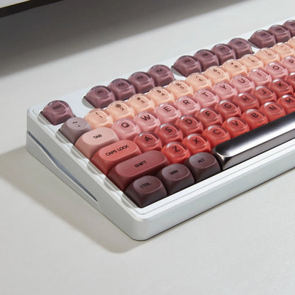 HOA Two-color Semi Matte Lipstick Keycap Kit with 130 Keycaps Compatible with 61/75/87/104/108 Mechanical Keyboards