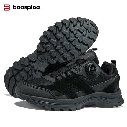 Baasploa Men's Hiking Shoes Non-Slip Wear-Resistant Outdoor Climbing Walking Shoes Comfort Inner Cotton Outdoor Sneakers