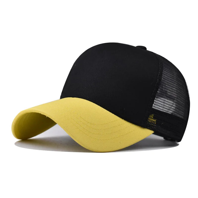 Baseballkasket til voksne Netkasket Lavt buet skygge Hat Unisex Sommerhat Åndbar hat med skygge Forår/efterår-kasket Hiphop-kasket med tæt pasform