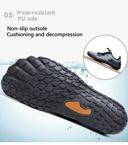 Leichte, erfrischende Aqua-Stiefel für Herren, atmungsaktive Outdoor-Wasserschuhe für Damen, rutschfest, strapazierfähig, Sport- und Wandersneaker