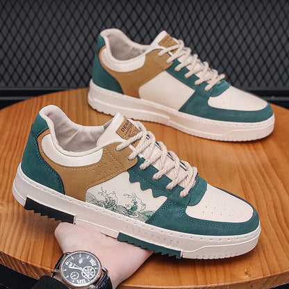 Nieuwe heren casual schoenen voor de herfst, ademende platte schoenen voor buiten, modieuze veterschoenen, comfortabele trendy sportschoenen voor heren, Zapatillas
