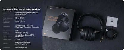 Cuffie cablate SIMGOT EP5 ad alte prestazioni con driver dinamico da 50mm – Headset gaming HiFi, bassa impedenza, alta sensibilità, audio surround 7.1