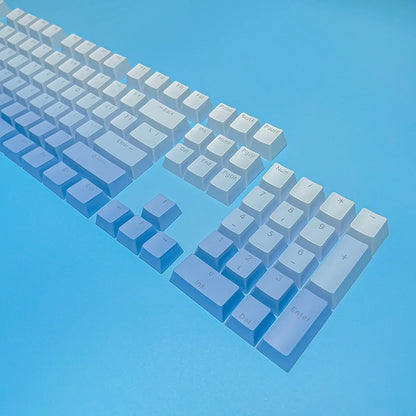 130 Keys Gradient Lucky Red RGB Backlit Shine Through Keycaps OEM Profile Double Shot PBT Keycaps for MX Switches Gamer Keyboard