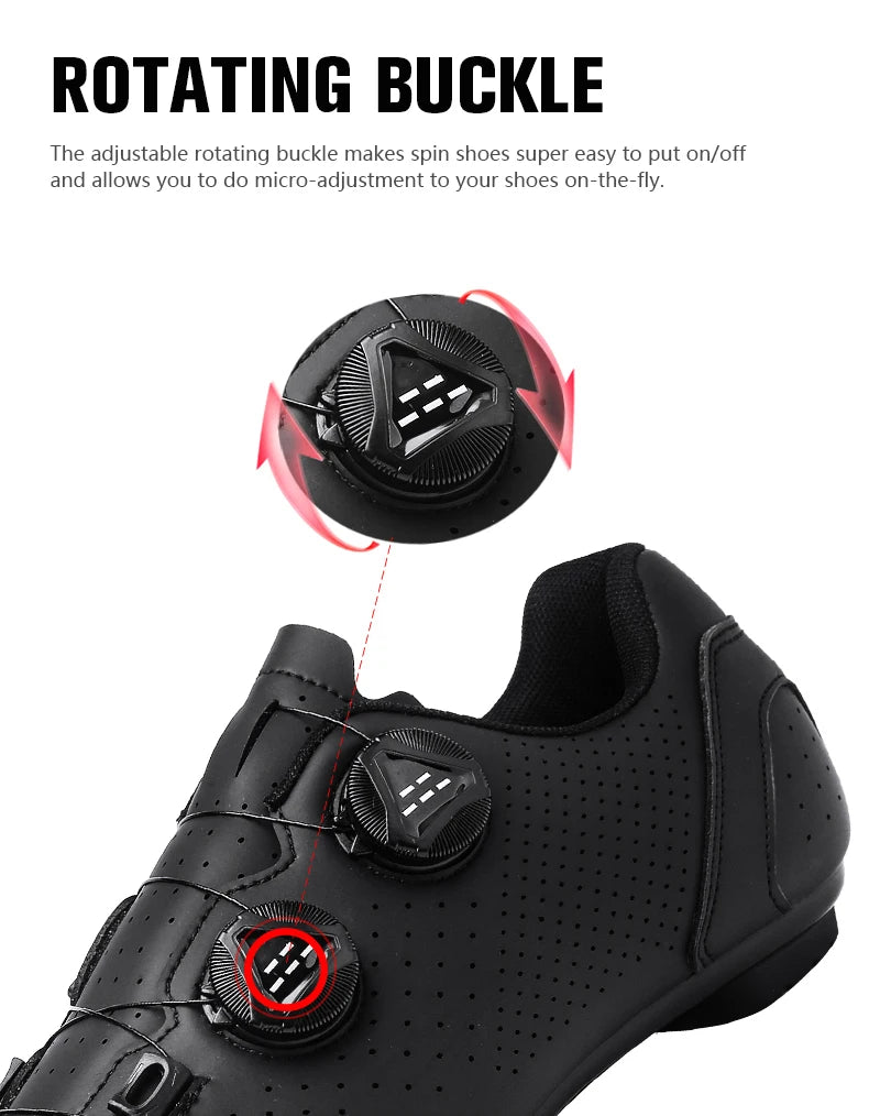 Chaussures de cyclisme VTT pour homme - Chaussures de sport pour vélo tout-terrain et vélo de route - Baskets de cyclisme plates pour la vitesse - Chaussures de VTT - Chaussures à crampons SPD