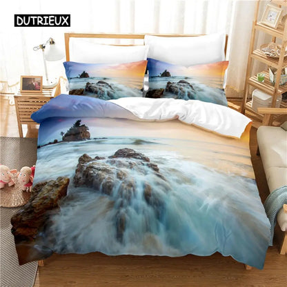 Marine Reef Bedding Set Duvet Cover Set 3D Bedding Digital Printing Bed Linen Queen Size Bedding Set Fashion Design