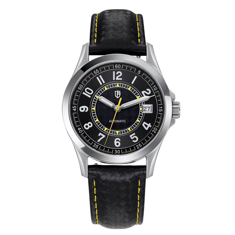 BERNY Automatic Mechanical Watches for Men 38mm Super Luminous PT5000 ST2130 High Precision Luxury Sapphire Wristwatch Easy Read
