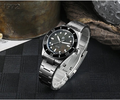 San Martin Official 39mm Guilloche MOP Dial Miyota 90S5 Sport Watch Automatic Mechanical Sapphire Bezel 20 ATM Luminous SN0151