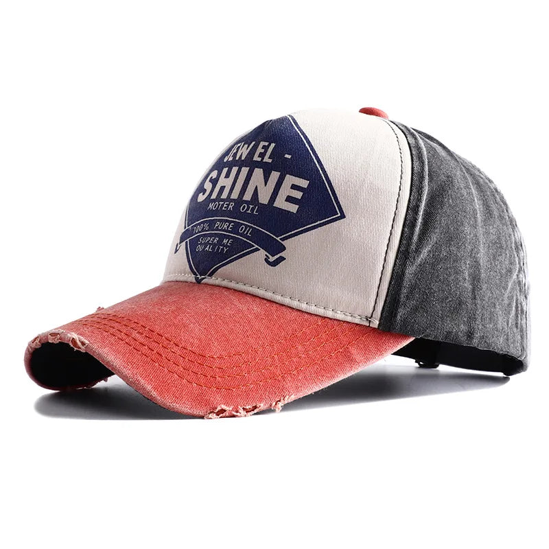 2026 New High Quality Vintage Letter Print Baseball Cap Men Women Snapback Adjustable Outdoor Hip Hop Denim Dad Hats Bone