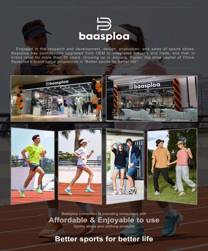 Baasploa Women Professional Running Shoes Outdoor Carbon Plate Non Slip Sports Shoes Female Casual Breathable Jogging Sneakers