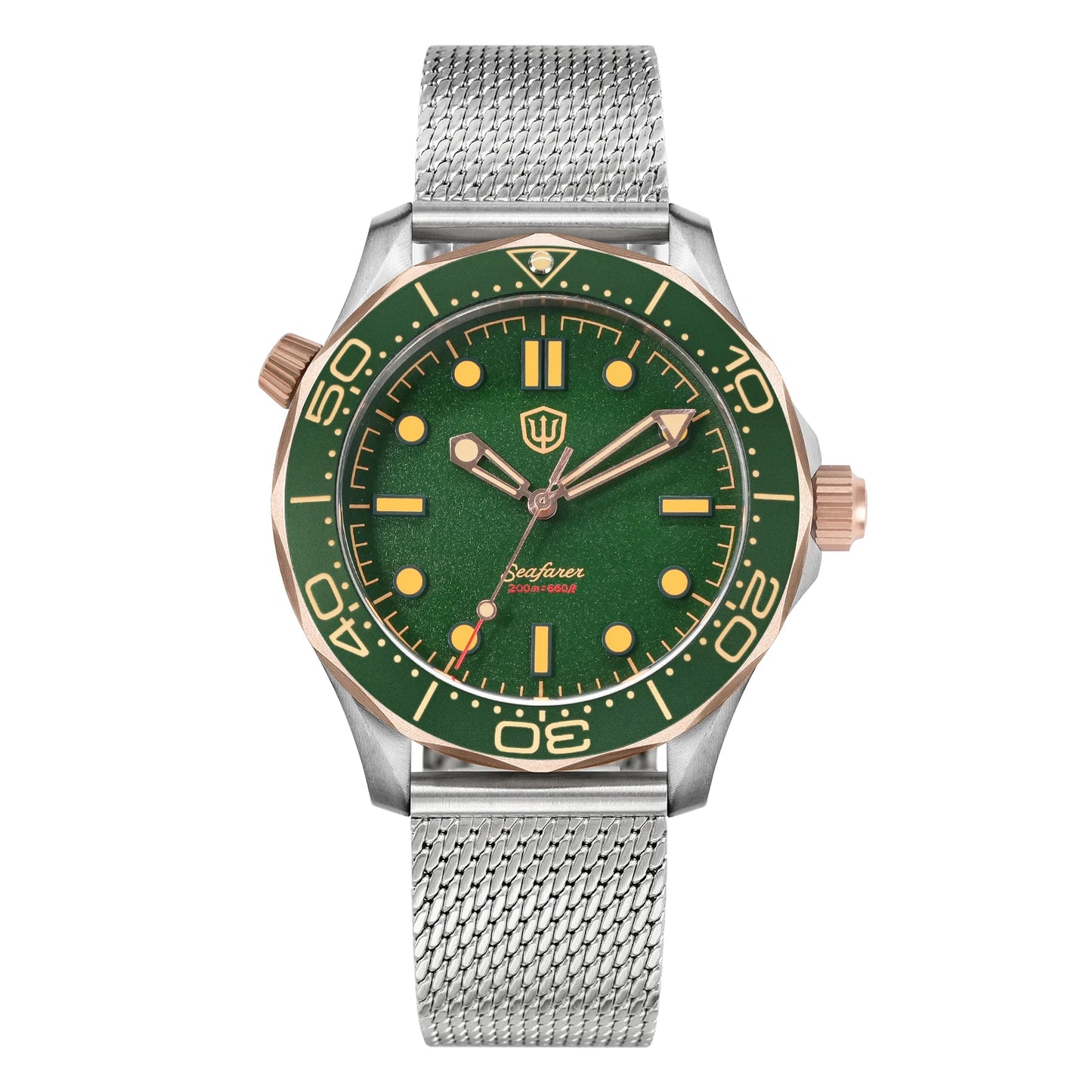 Watchdives 42mm Seafarer Grade 2 Titanium NTTD Dive Watch WD007Q V2 VH31 Sweep Second Quartz Movement Luminous Sapphire Watches