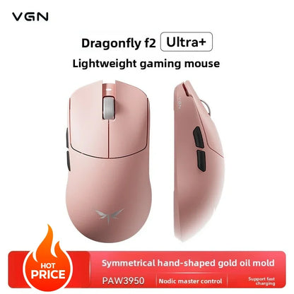 VGN Dragonfly F2 ProMax/Ultra esportovní herní myš 42000DPI 0.125ms pro CS:GO, nízká latence, kabelová/bezdrátová, duální 8K, 3 režimy, PAW3395/3950
