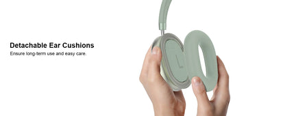 Hybrid Active Noise Cancelling Headphones with Knob Control 65H Playtime Over Ear Headphones Wireless Bluetooth 6.0 Hi-Res Audio