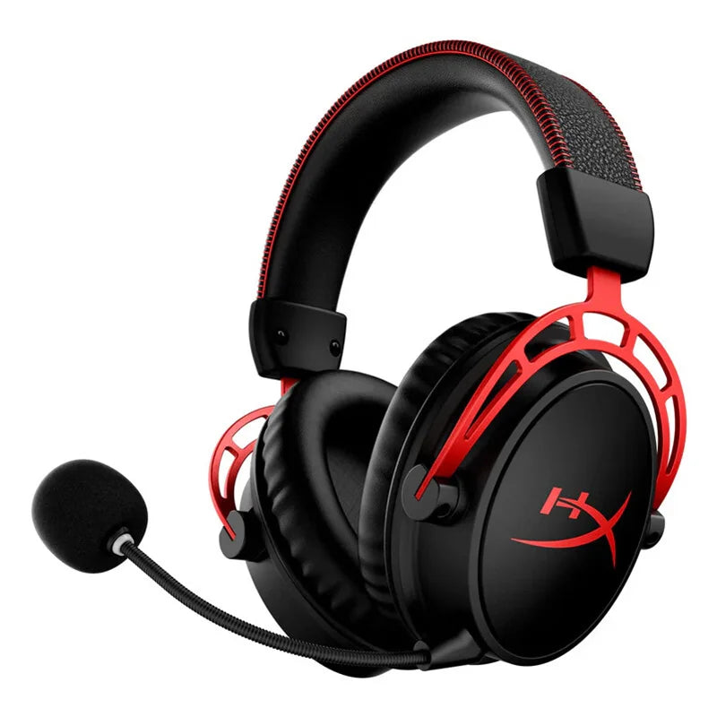 Original HyperX Cloud Alpha Wireless Gaming Headsets Detachable Mic Dual Chamber Drivers On-Earcup Controls 300hr Playtime