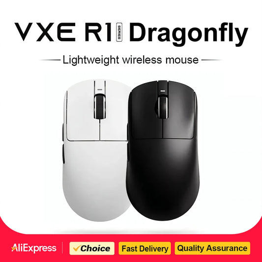 ATK VXE Dragonfly R1 Pro MAX Esports Wireless Gaming Mouse, PAW3395 26000 DPI Lightweight Rechargeable FPS Gaming Mouse for CSGO, Valorant & PC Gaming