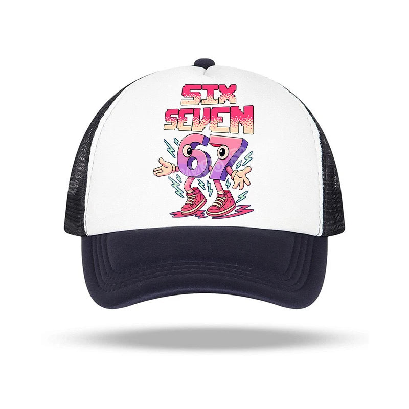 Steal A Brainrot 67 Baseball Cap Anime Character Print Sun Hat Child Adults Adjustable Peaked Caps Summer Casual Hats Xmas Gifts