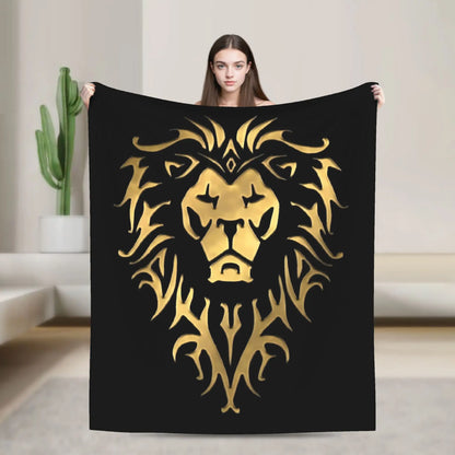 WOW World of Warcraft Arthas Retro Game Blanket  Soft Plush Bedding Throws For Home Decor Travel Flannel Bedspread Bed Cover