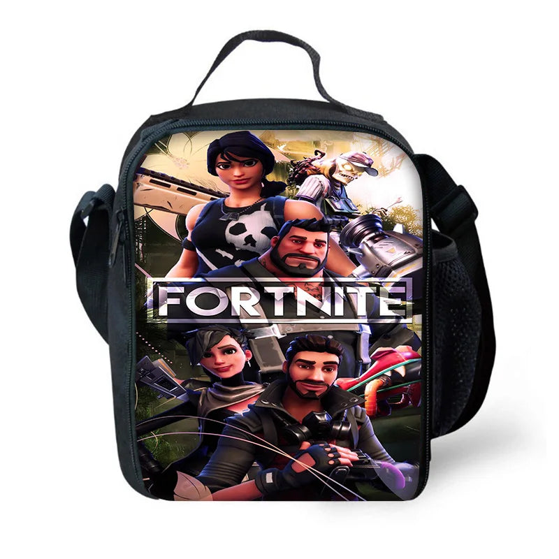 F-FortniteS Child Insulated Large Capacity Bag for Boy Hot Game Girl Student Outdoor Picnic Resuable Thermal Cooler Lunch Box