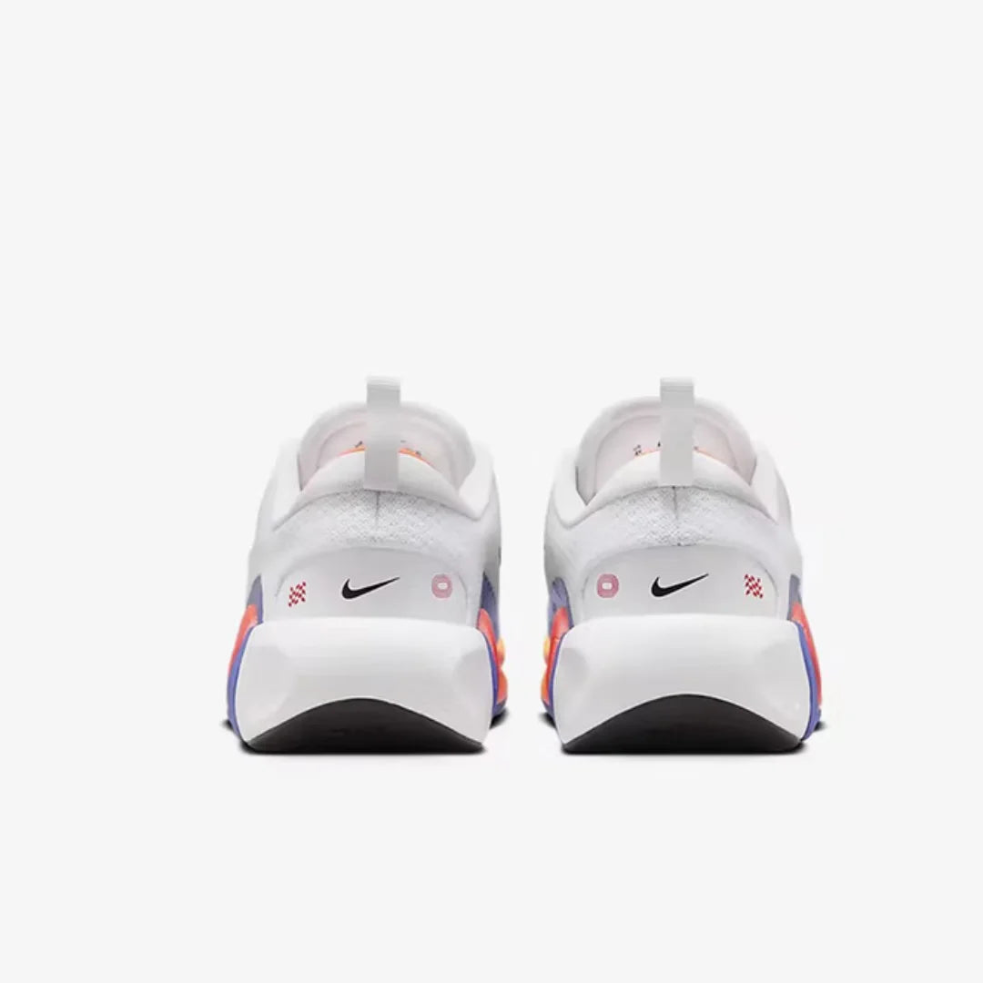 Nike's New Model of Rebounding Cushioning Foam Sole Lightweight Comfortable Training Running Shoes for Women, Infinity Flow, Durable with Strong Support, Minimalist Style Outdoor Sports Running Shoes, Clean White with Eye-Cat