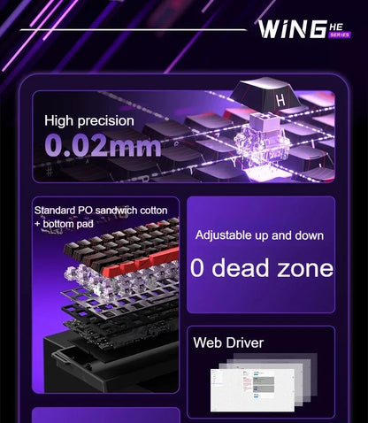 AULA WIN60 HE Magnetic  Keyboard Wired Trigger 8K Return Esports Gamer Customize RGB Mechanical Gaming Keyboard