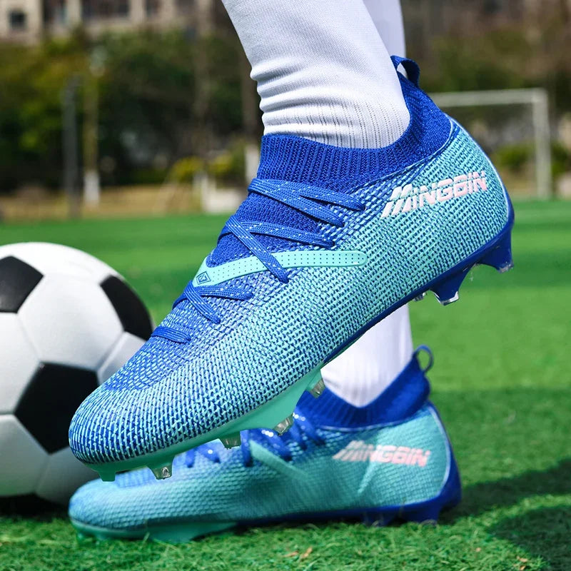 Chaussures de football pour homme, chaussures de foot professionnelles, crampons, futsal, femmes, unisexe, ultralégères, de haute qualité, baskets TF/FG