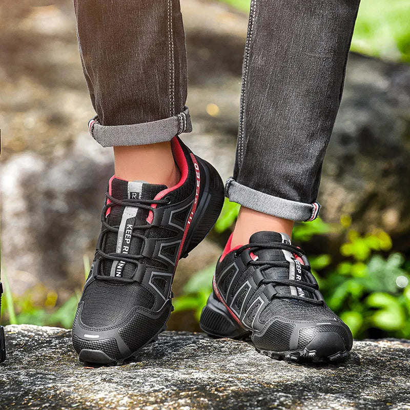 Lockless-Fahrradschuhe für Herren, Outdoor-Wander- und Cross-Country-Schuhe mit rutschfester Sohle, atmungsaktive Sportschuhe, Rennradschuhe