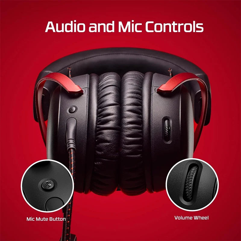 Auriculares gaming con cable HyperX Cloud III con audio espacial DTS X, transductores de 53mm y micrófono con cancelación de ruido – Auriculares gaming USB y 3.5mm para PC, PS5, Xbox y Switch