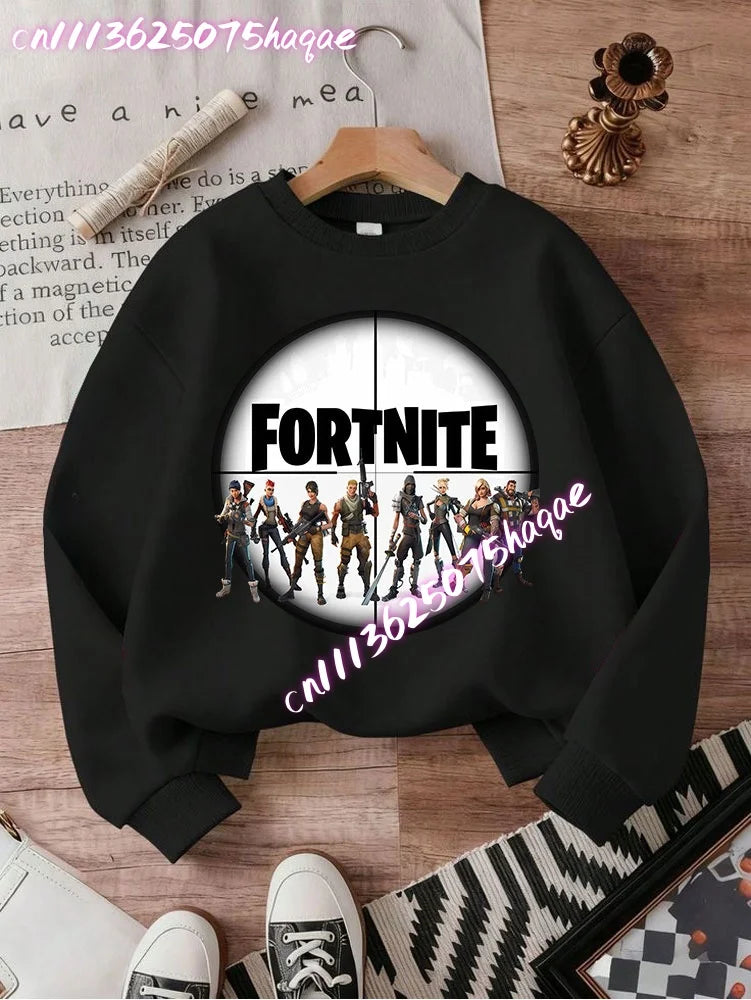 New Fortnites Kids Sweatshirts Cartoon Game Character Printed Hoodie Autumn Casuals Children Tops Winter Baby Boys Clothing