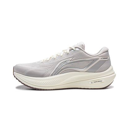 Li-Ning men's YUEYING 5 optimized cushion running shoes with wide toe box, TEMPO BOUNSE reflective Li-Ning sneakers, models ARHV015 and ARHW003