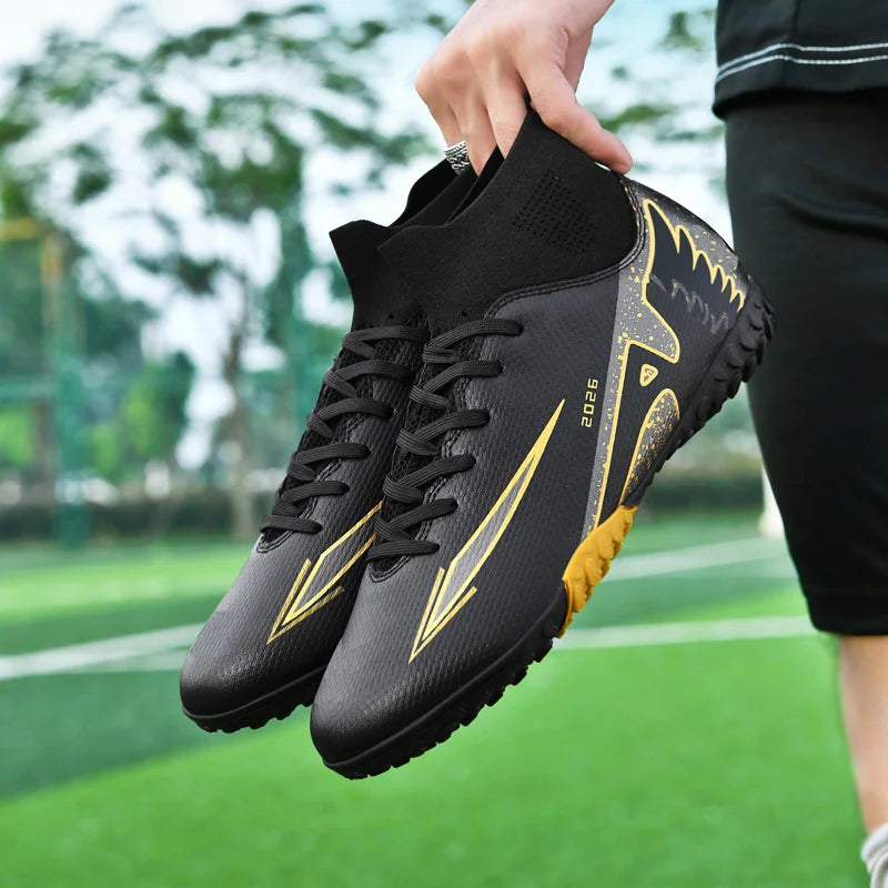 New Men Soccer Shoes High-quality Indoor Football Boots Sports Shoes Futsal High Ankle Non-Slip Outdoor Ultralight Non-Slip