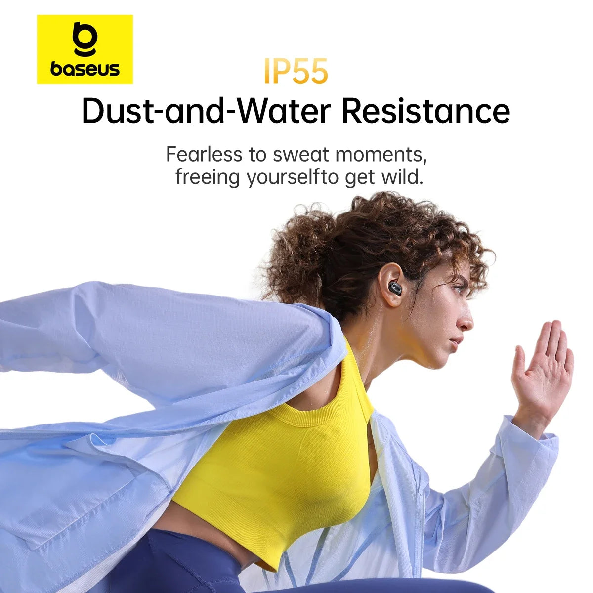 Baseus Bass BD1 Wireless Bluetooth 5.4 Earbuds – Mini Bean TWS Earphones, 35H Playtime, IP55 Waterproof Sports Headphones with Deep Bass & Low Latency